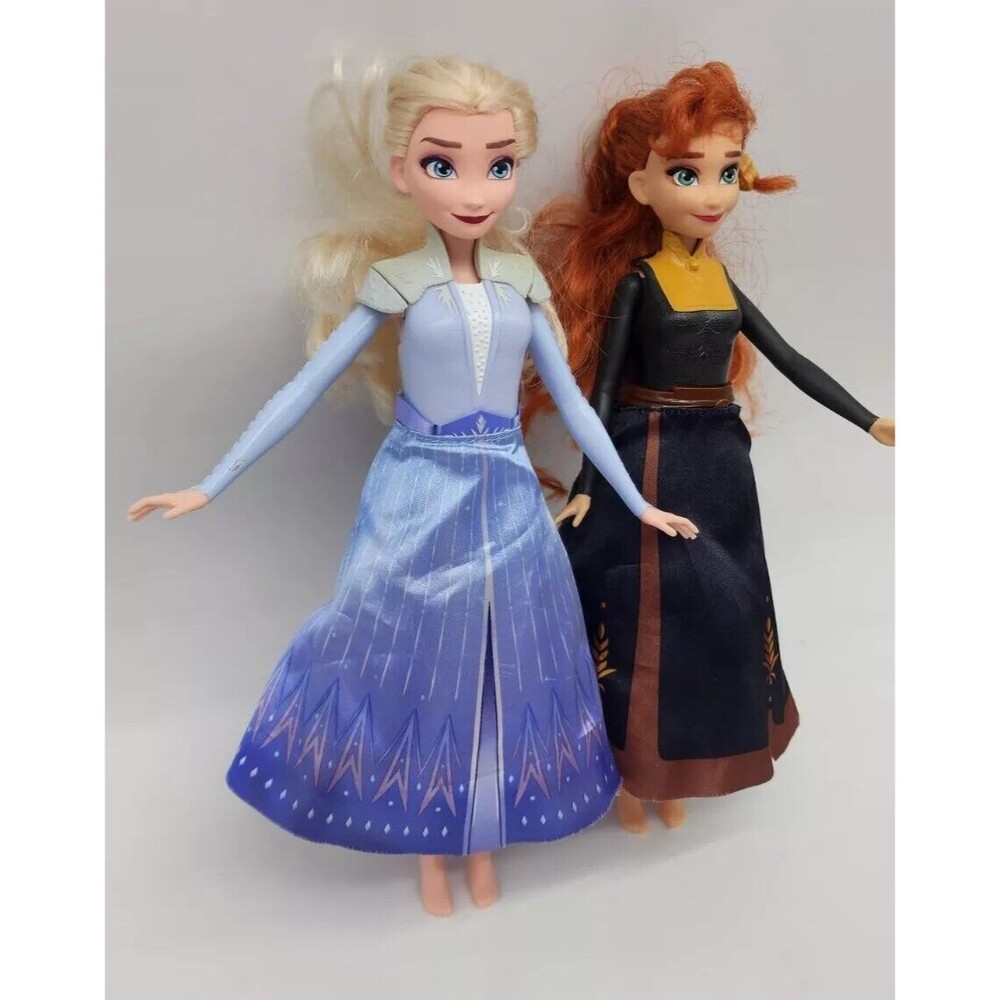 Disney Frozen 2 Elsa's Transformation Doll Anna And Elsa set lot 11" Snap On